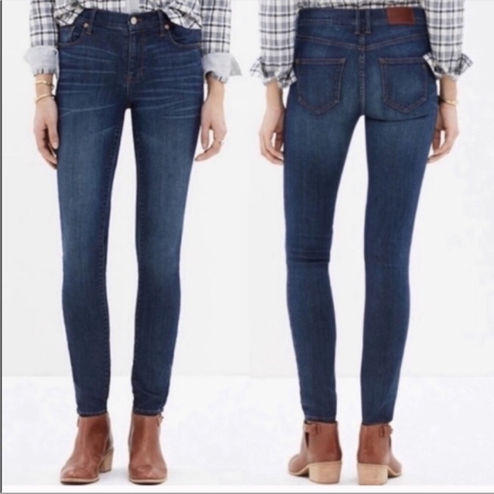 25” Madewell Women’s 9” High Rise Skinny Blue Jeans